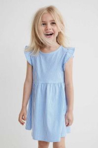 H&M Baumwoll Jersey Kurzes Kleid Kinder Helllila | MSB-481390