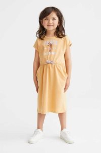 H&M Baumwoll Jersey Kurzes Kleid Kinder Hellrosa | UAE-862304