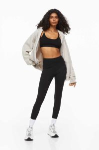 H&M Baumwoll Jersey Leggings Hose Damen Dunkelbraun | LWH-276430