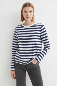 H&M Baumwoll Jersey Oberteile Damen Blau | UNA-912507