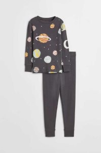 H&M Baumwoll Pajamas Jersey Kinder Braun | WZK-724830