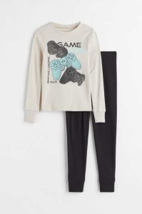 H&M Baumwoll Pajamas Jersey Kinder Dunkelblau Dunkelrot | VRS-916730