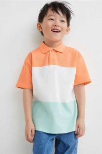 H&M Baumwoll Pique Polo Hemd Kinder Hellblau | KYD-120893