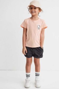 H&M Baumwoll Poplin Kurze Hose Kinder Dunkelgrau | KTI-719835