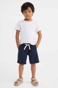 H&M Baumwoll Poplin Kurze Hose Kinder Hellgrün | SIF-012936