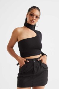 H&M Baumwoll Poplin Utility Röcke Damen Khaki Grün | QFB-812094