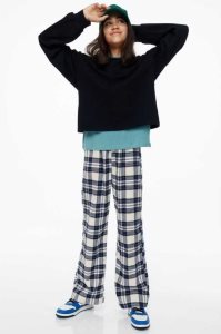 H&M Baumwoll Pull-on Hose Kinder Dunkelblau | DEK-379418