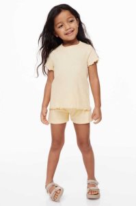 H&M Baumwoll Pull-on Kurze Hose Kinder Hellblau | FPR-750498