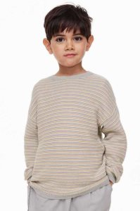H&M Baumwoll Pullover Kinder Hellgrau | IWR-864927