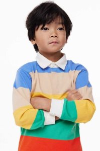 H&M Baumwoll Rugby Hemd Kinder Grün | YJW-953742