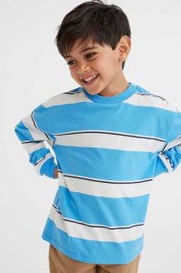 H&M Baumwoll Shirt Jersey Kinder Blau | RKP-906814
