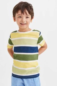 H&M Baumwoll T-shirt Jersey Kinder Grün | QPF-741803