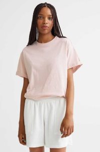 H&M Baumwoll T-shirt Oberteile Damen Grau | JZG-506723