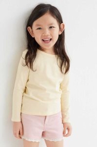 H&M Baumwoll Twill Kurze Hose Kinder Hellrosa | HOL-027139
