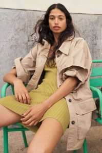 H&M Baumwoll Twill Utility Jacke Damen Beige | JXC-578213