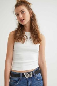 H&M BeltRhinestone-detail Schnallen Gürtel Damen Weiß | VYO-246708