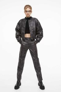 H&M Biker trousers Hose Damen Schwarz | HRQ-241537
