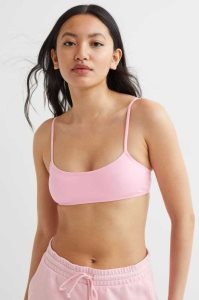 H&M Bikini Top Strandkleidung Damen Grün Weiß | QXJ-897536