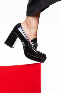 H&M Block-heeled Loafers Damen Schwarz | VZN-983052