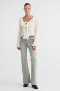 H&M Bootcut Low Jeans Damen Blau Hellbeige | IYR-463720
