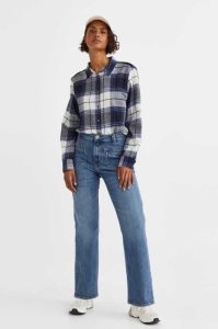 H&M Bootcut Regular Jeans Damen Blau | FPH-450168
