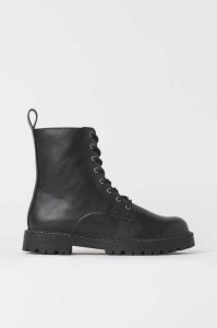 H&M Boots Stiefel Damen Schwarz | LZF-634018