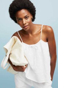H&M Bow-detail Camisole Oberteile Damen Schwarz | ULE-152349