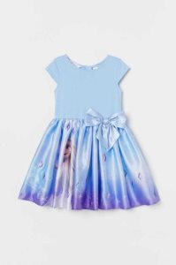 H&M Bow-detail Kurzes Kleid Kinder Helltürkis | NVW-842365