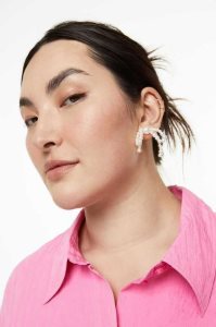 H&M Bow-shaped Ohrringe Damen Weiß | FRS-431687