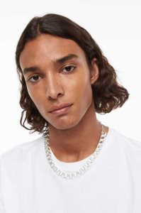 H&M Box Chain Ketten Herren Silber | TYJ-042397