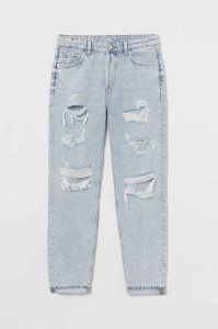 H&M Boyfriend Low Regular Jeans Damen Hellblau | NGX-176302