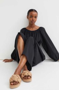 H&M Braided Badelatschen Damen Hellgrau Braun | AMV-758491