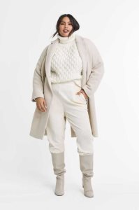 H&M Cable-knit Turtleneck Pullover Damen Grau Braun | ASB-127864