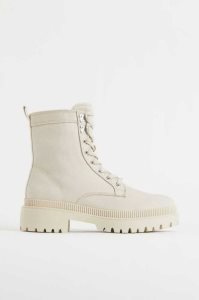 H&M Canvas Stiefel Damen Dunkelbeige | VJO-721406
