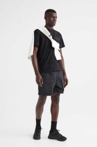 H&M Cargo Kurze Hose Herren Khaki Grün | NLY-127690