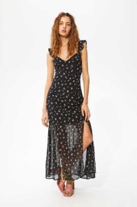 H&M Chiffon Kleider Damen Dunkelbraun | IEG-524109