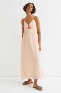 H&M Chiffon Slip Kleider Damen Rosa | VBP-873054
