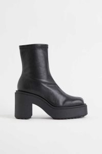 H&M Chunky Absatz Stiefel Damen Schwarz | IAF-498635