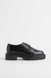 H&M Chunky Derby Schuhe Damen Schwarz | WZK-132675