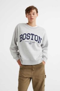 H&M Crew-neck Sweatshirt Damen Blau | DBC-842167
