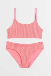 H&M Crinkled Bikini Bademode Kinder Türkis | FZW-926854
