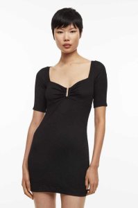 H&M Crinkled Jersey Kleider Damen Rosa | ULM-794085