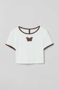 H&M Crop Oberteile Damen Dunkelgrau | AUD-935172