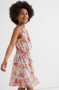 H&M Cut-out Kurzes Kleid Kinder Hellorange | OYA-027169