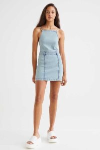 H&M Denim Bodycon Kleider Damen Blau | FEZ-674502