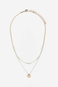 H&M Double-strand Ketten Damen Gold Helltürkis | ZJQ-924378