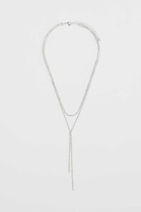 H&M Double-strand Rhinestone Ketten Damen Silber | IWT-938524