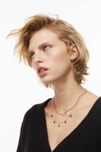 H&M Double-strand Rhinestone Ketten Damen Gold | XHG-023915