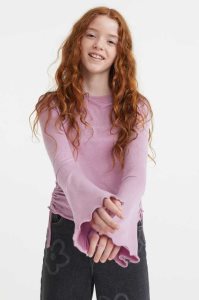 H&M Draped Top Jersey Kinder Hellgrün | RXJ-805467