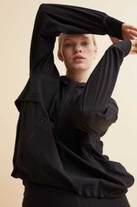 H&M DryMove Lauf jacket Sportbekleidung Damen Schwarz | GBE-725081